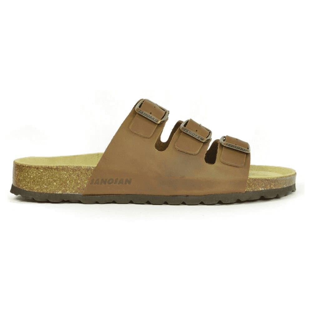 Sanosan Sanosan Men's Lisbon Leather Sandals in Brown