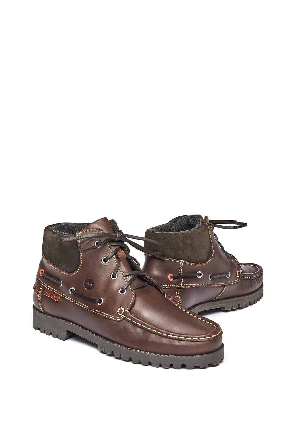 Moshulu Moshulu Brown Nubuck Lace-Up Boots for Men