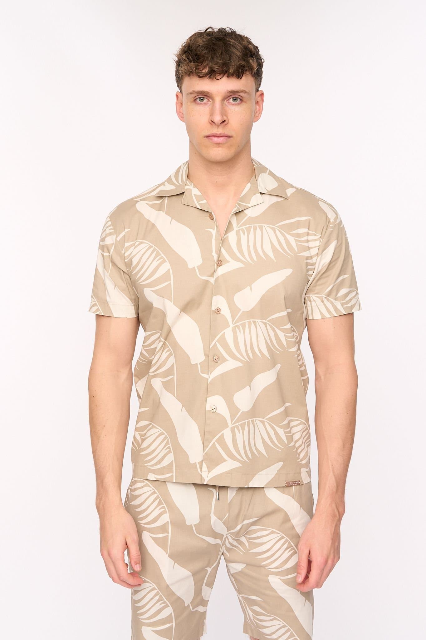Duck&Cover Duck&Cover Men's Hopkinton Lightweight Cotton-Stretch Co-ord Set in Light Stone