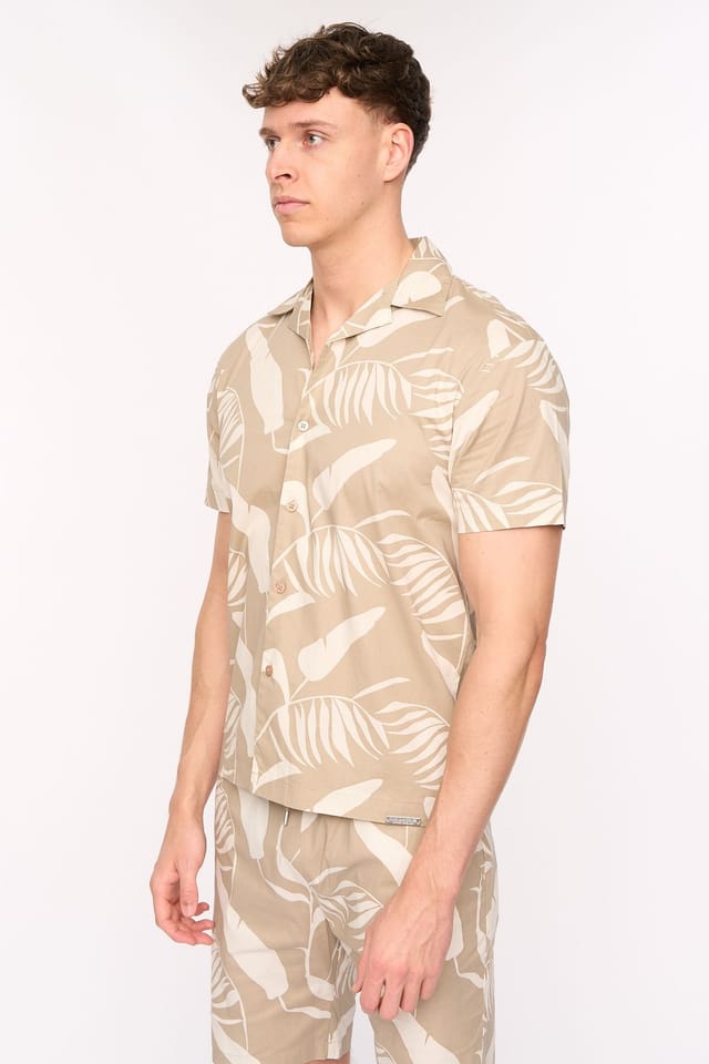 Duck&Cover Duck&Cover Men's Hopkinton Lightweight Cotton-Stretch Co-ord Set in Light Stone - 2