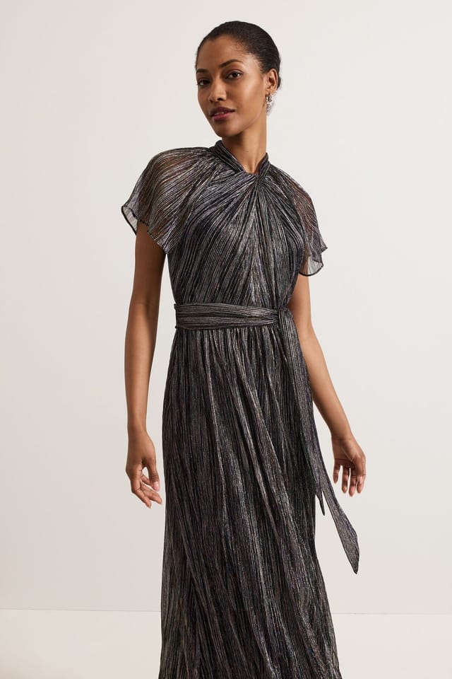 Phase Eight Phase Eight Women's Riah Shimmer Maxi Dress in Dusty Pink - 3