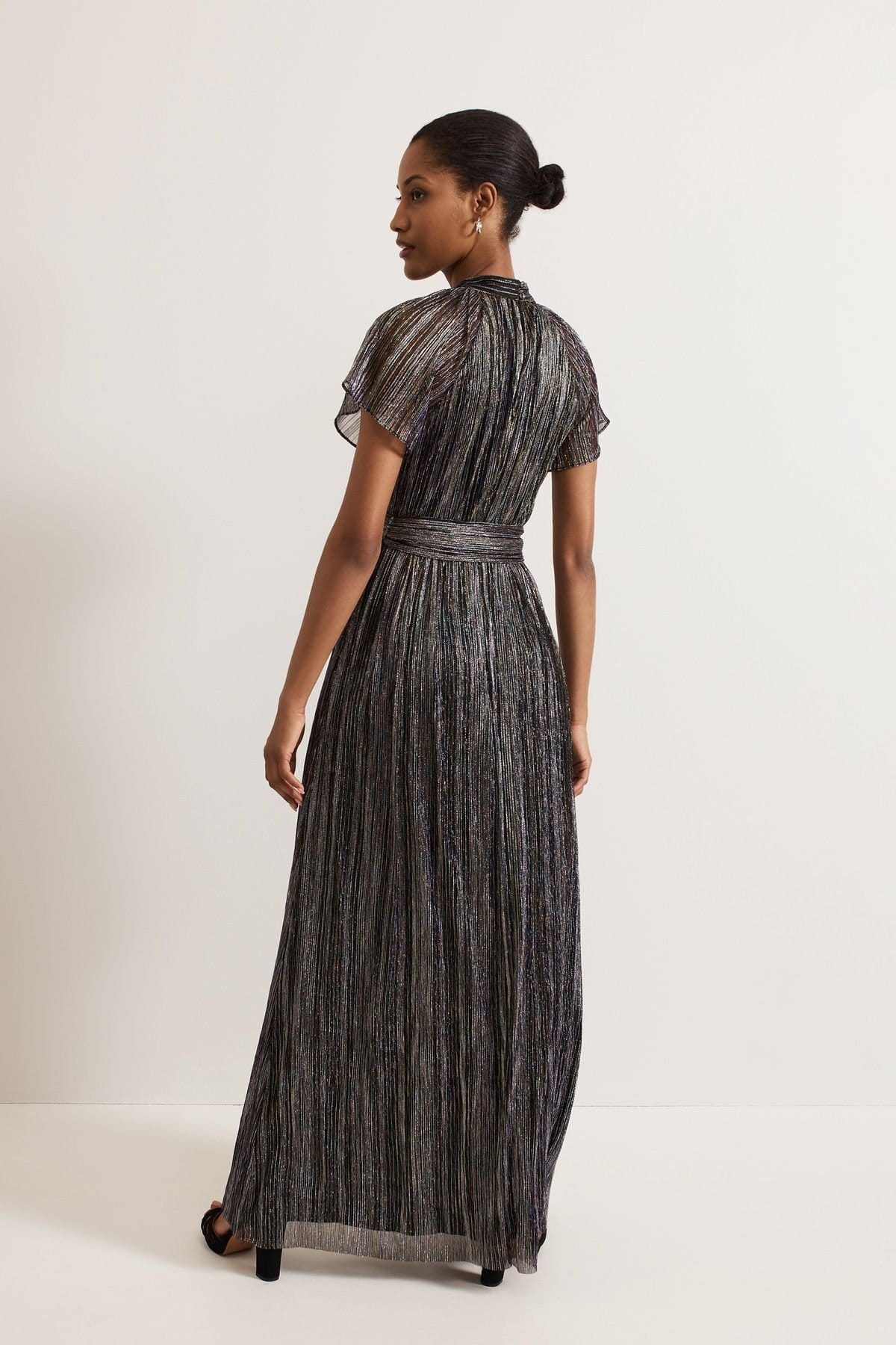 Phase Eight Phase Eight Women's Riah Shimmer Maxi Dress in Dusty Pink - 4