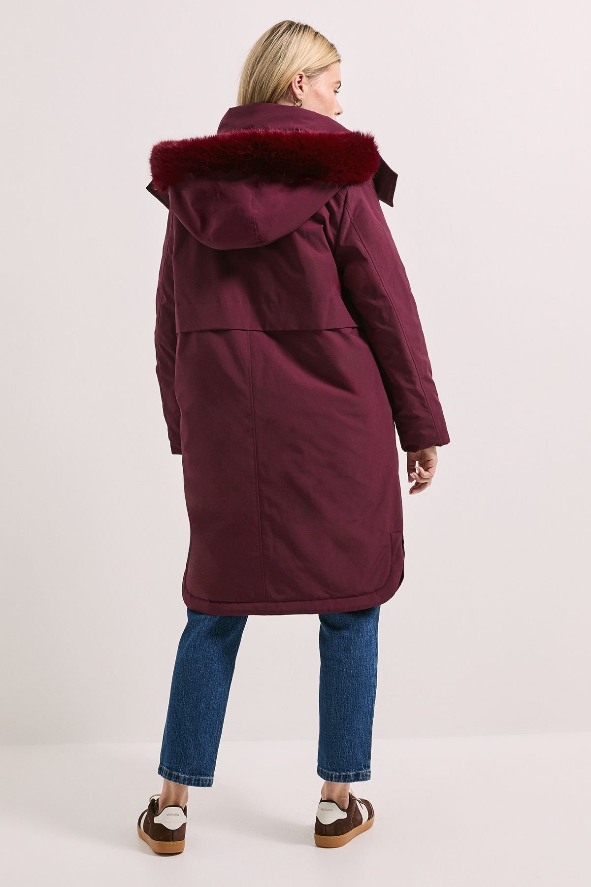 Dorothy Perkins Dorothy Perkins Women's Glam Padded Parka in Berry - 3