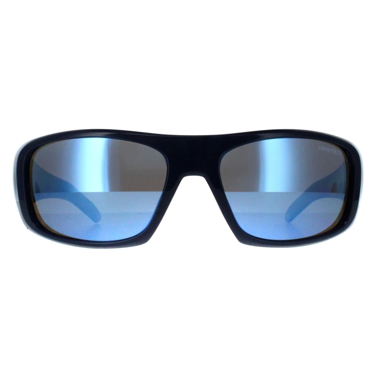 Arnette Arnette Men's Rectangle Dark Blue Dark Grey Mirror Water Polarized Hot Shot AN4182