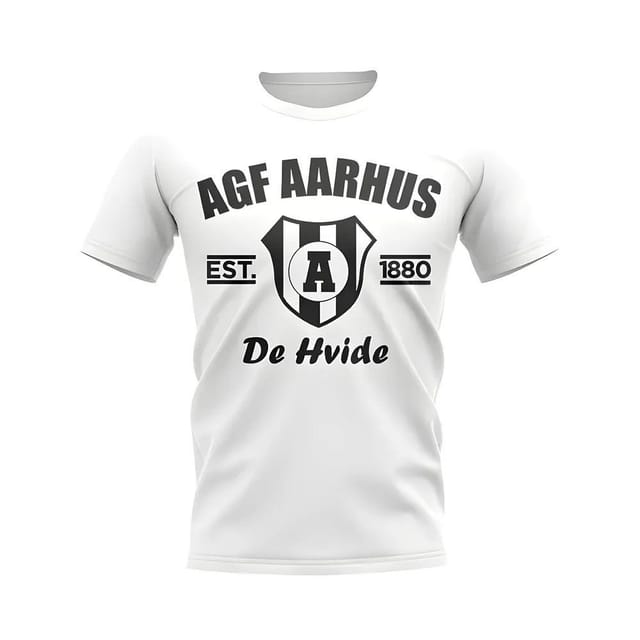 AGF Aarhus AGF Aarhus Men's Personalised Established Football T-Shirt in White - 2