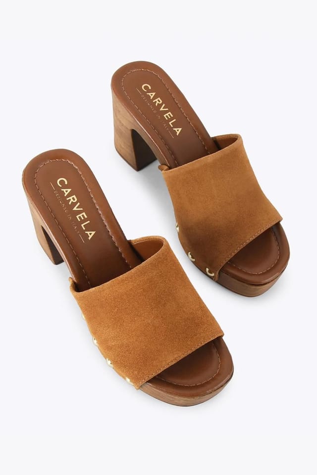 Carvela Carvela Women's 'Novella Mule' Suede Heels in Tan - 2