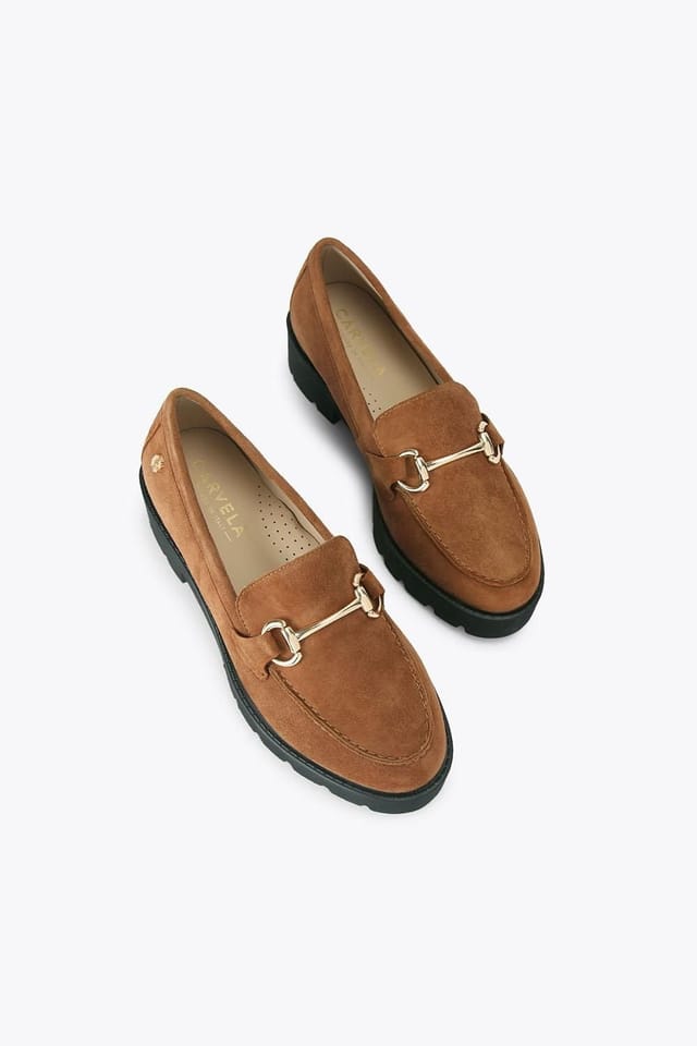 Carvela Carvela Women's 'Snap Chunky' Suede Flats in Camel - 2