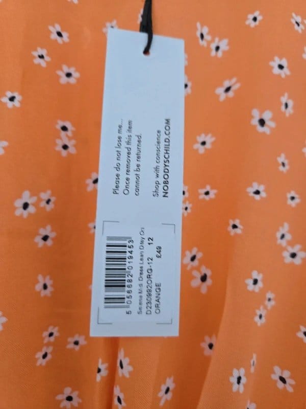 Nobodys Child Nobody's Child Orange ditsy Midi dress (maxi on a petite) 12 BNWT - 1