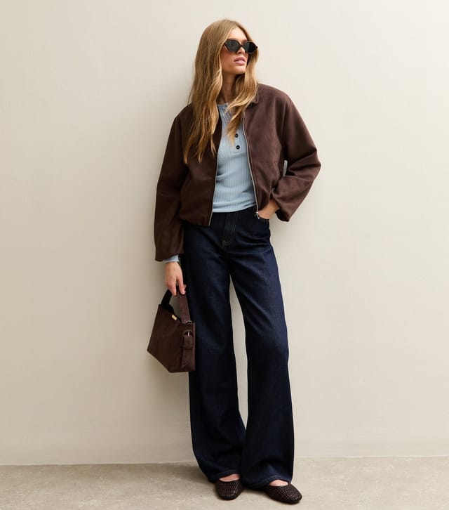 New Look Women's Blue Lightweight Ribbed Knit Button Placket Jumper New Look - 3