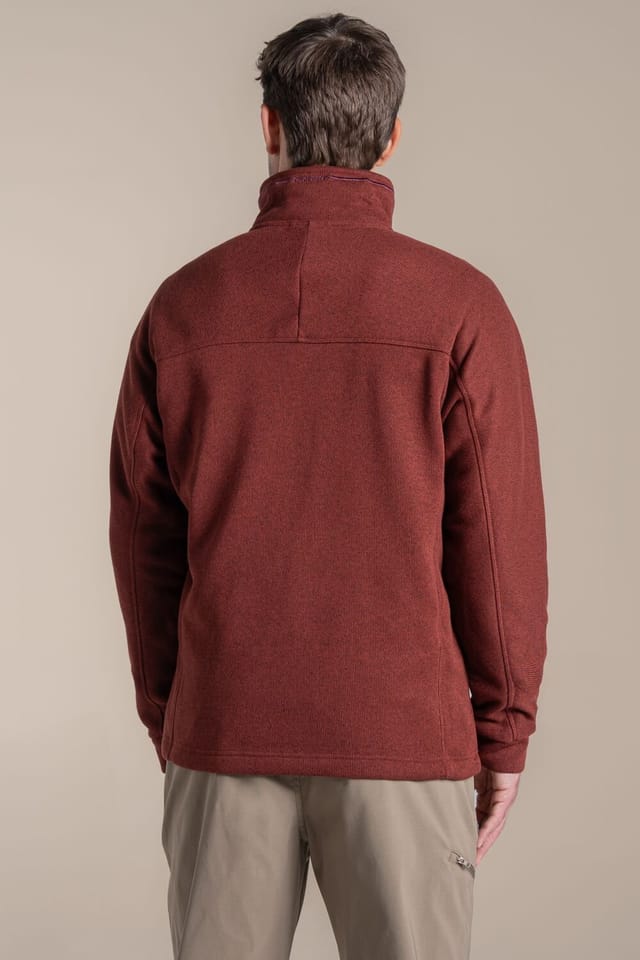 Craghoppers Craghoppers Men's Torney Half-Zip Knit-Look Insulating Active Fleece in Red - 2