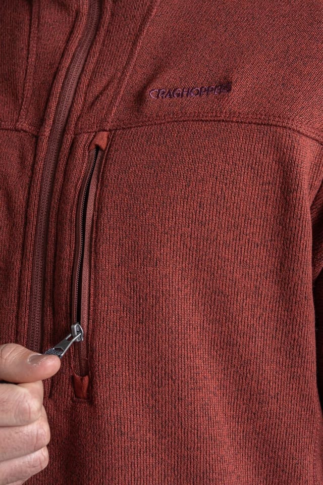 Craghoppers Craghoppers Men's Torney Half-Zip Knit-Look Insulating Active Fleece in Red - 3
