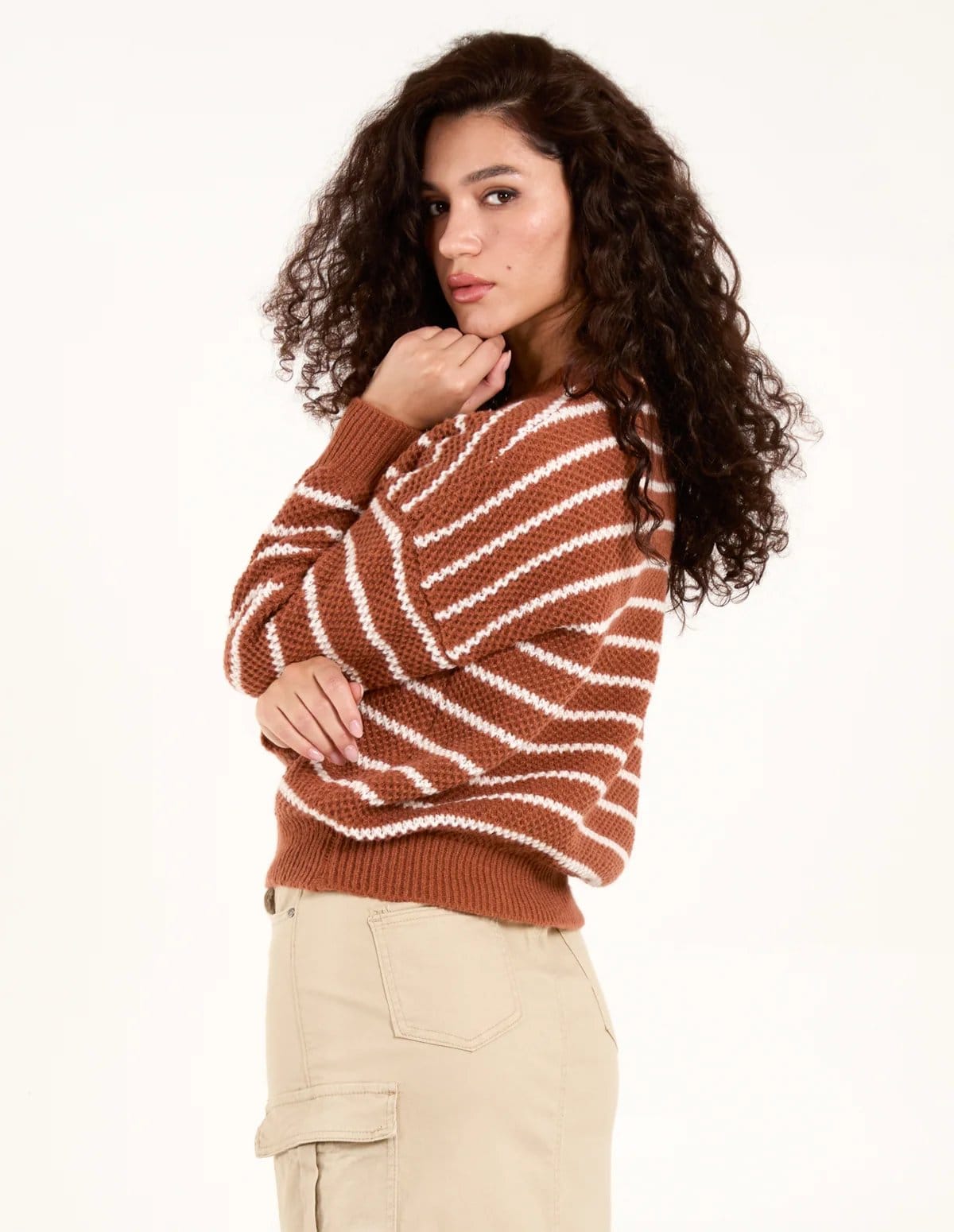 Blue Vanilla Textured Stripe Jumper - 4