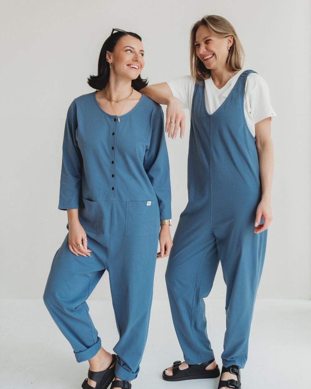 Turtledove London Turtledove London Women's Mila Blue Long Sleeve Jumpsuit - 3