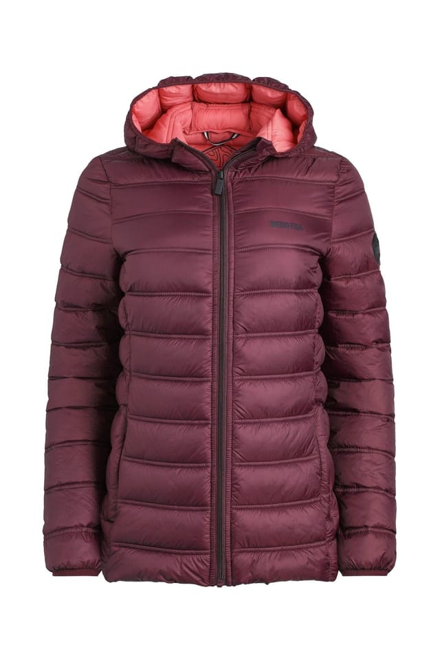 Weird Fish Weird Fish Women's Eshka Lightweight Padded Jacket in Aubergine - 2
