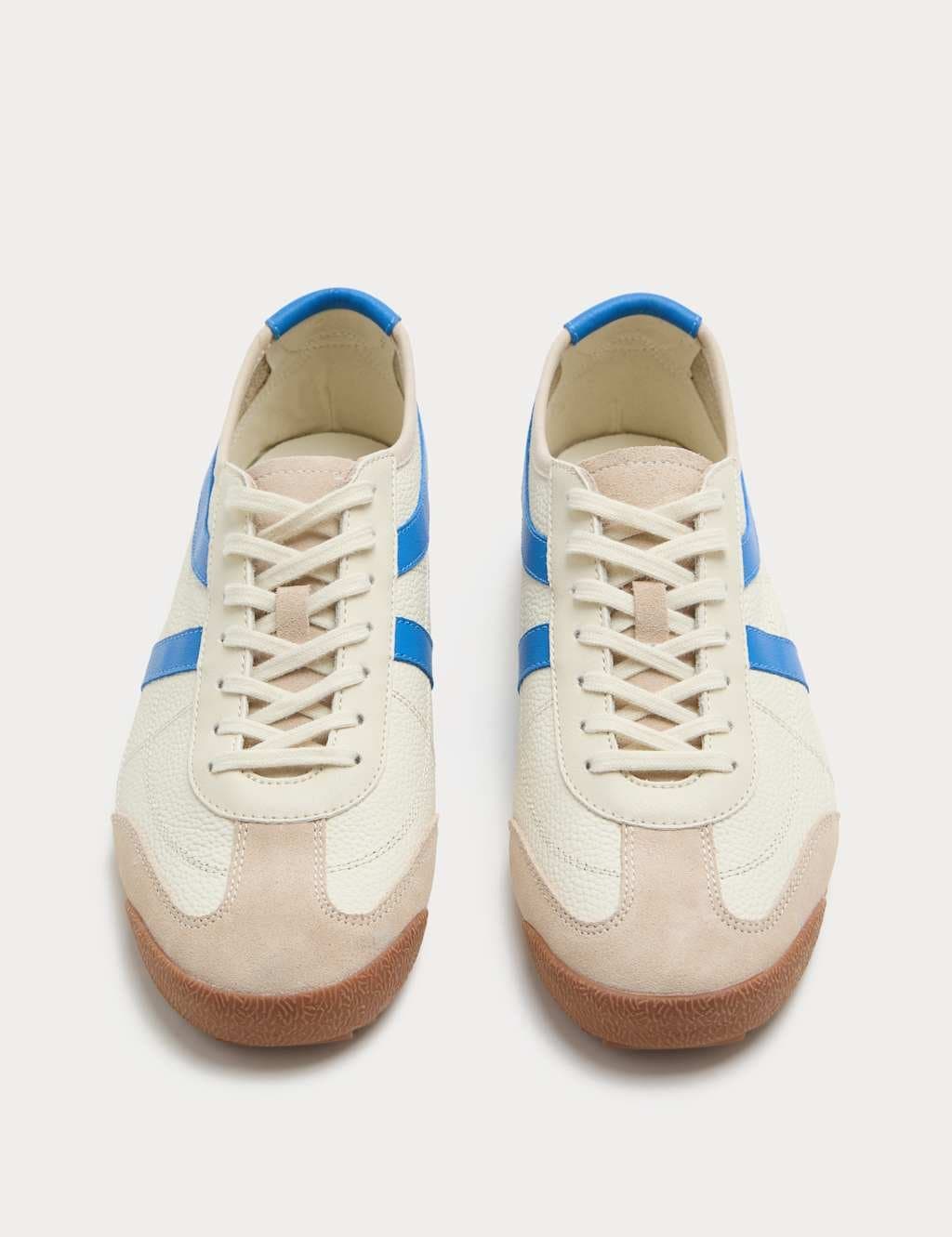 Marks & Spencer M&S Blue Mix Leather Trainers