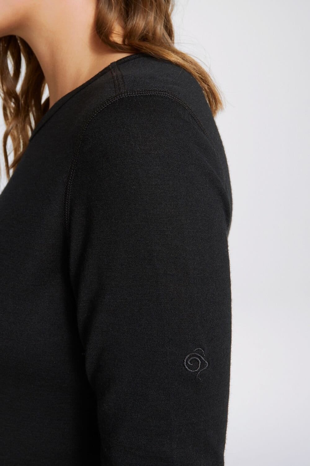 Craghoppers Craghoppers Women's Wool-Blend 'Merino II' Long-Sleeve Baselayer Top in Jet Black - 4