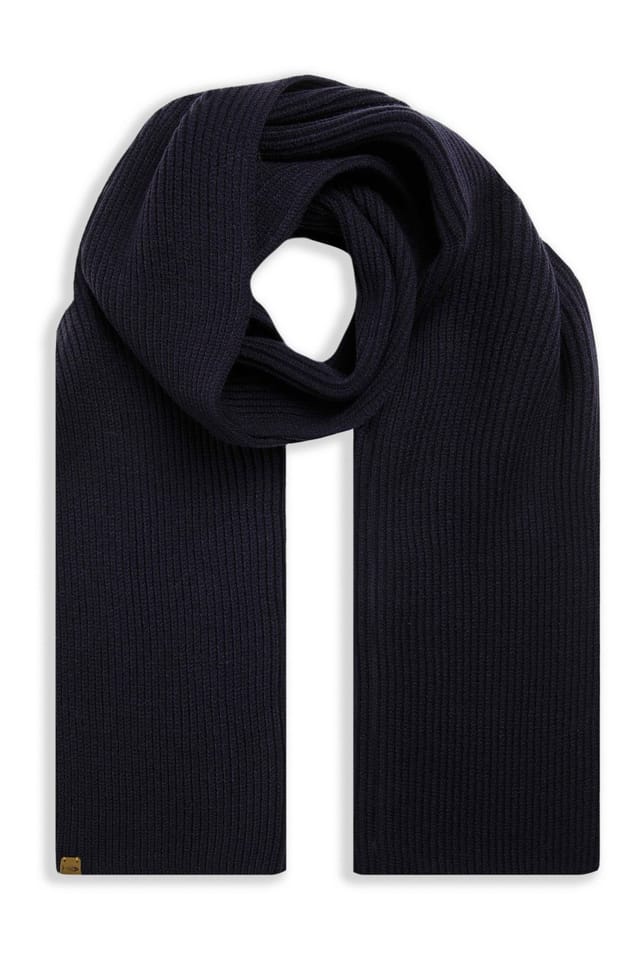 Weird Fish Weird Fish Men's Stornoway Ribbed Scarf in Midnight - 3