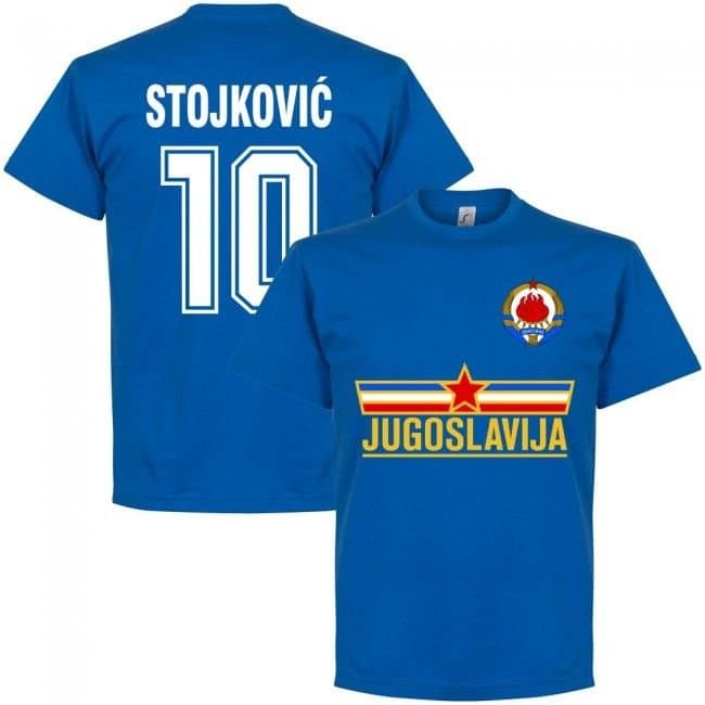 Yugoslavia Yugoslavia Men's Stojkovic Team T-Shirt - Royal in Blue