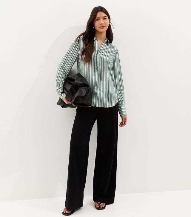 New Look Women's Blue Striped Button Up Shirt New Look - 3