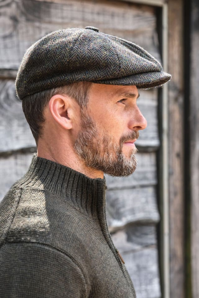WoolOvers WoolOvers Men's Men's Baker Boy Hat in Dark Green - 2