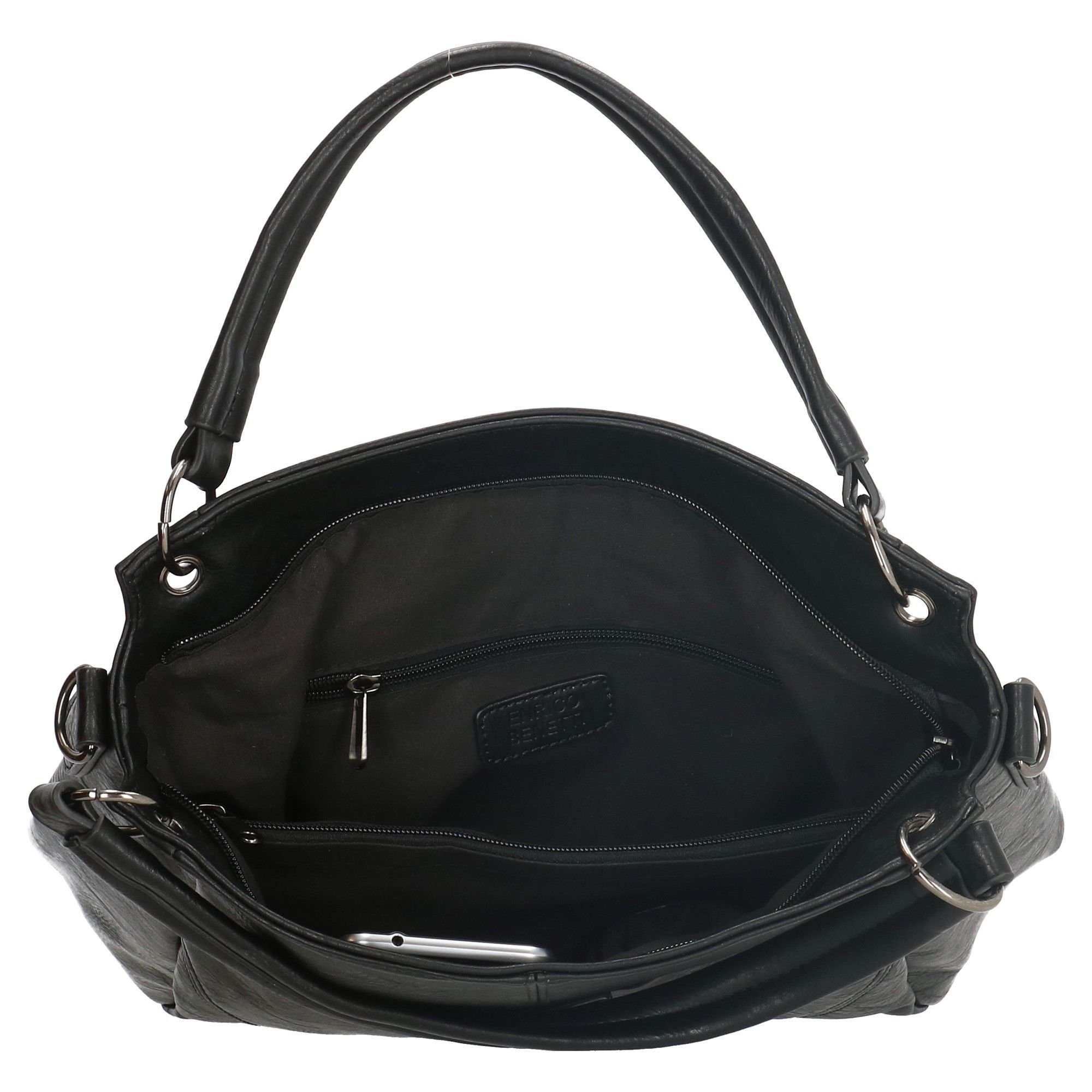 Enrico Benetti Enrico Benetti Women's Caen 2 Handle Vegan Leather Handbag in Black - 3