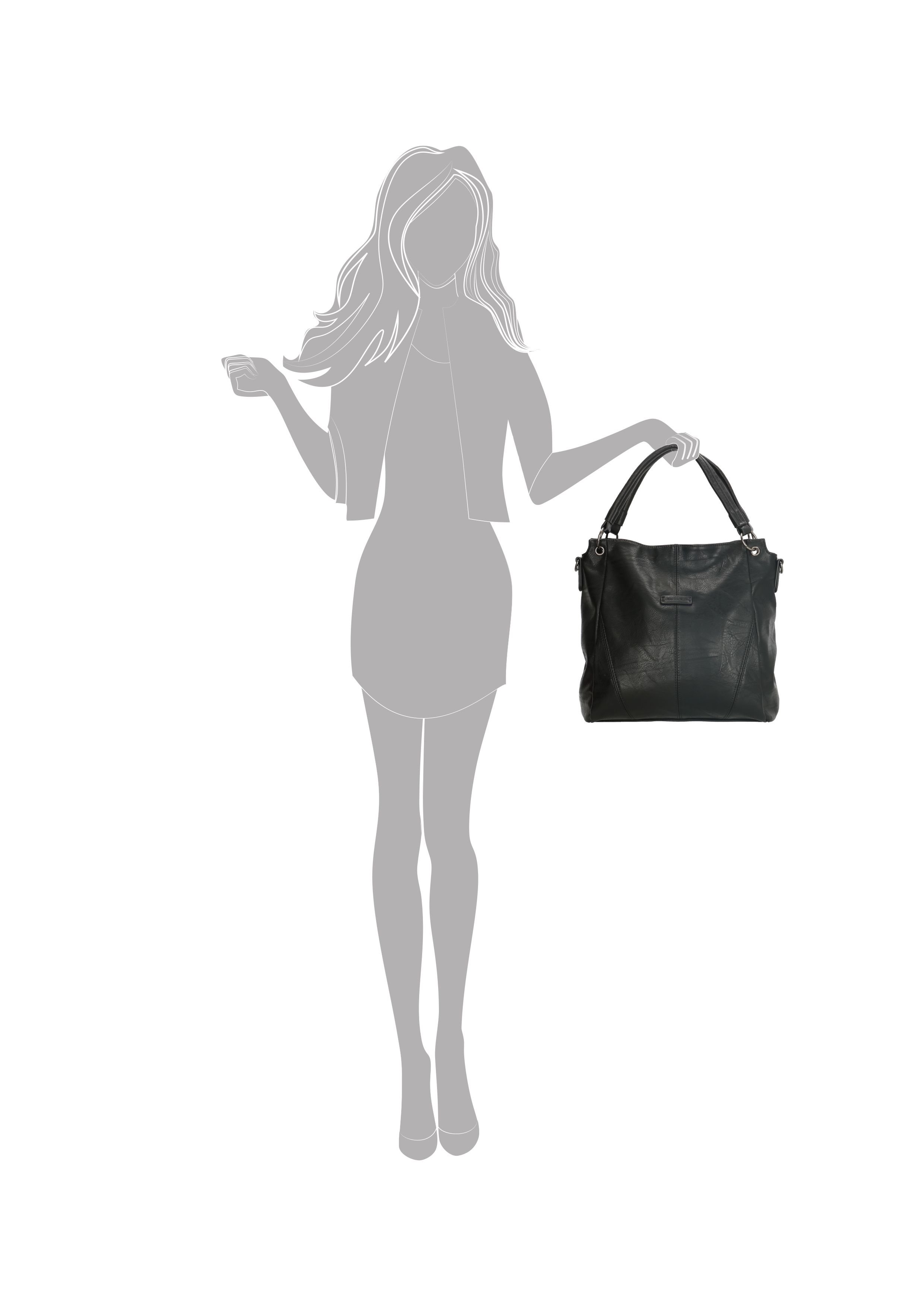 Enrico Benetti Enrico Benetti Women's Caen 2 Handle Vegan Leather Handbag in Black - 4