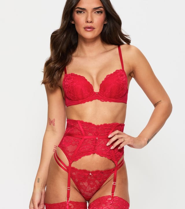 Ann Summers Women's Bright Red Lace Plunge Bra Ann Summers New Look - 2