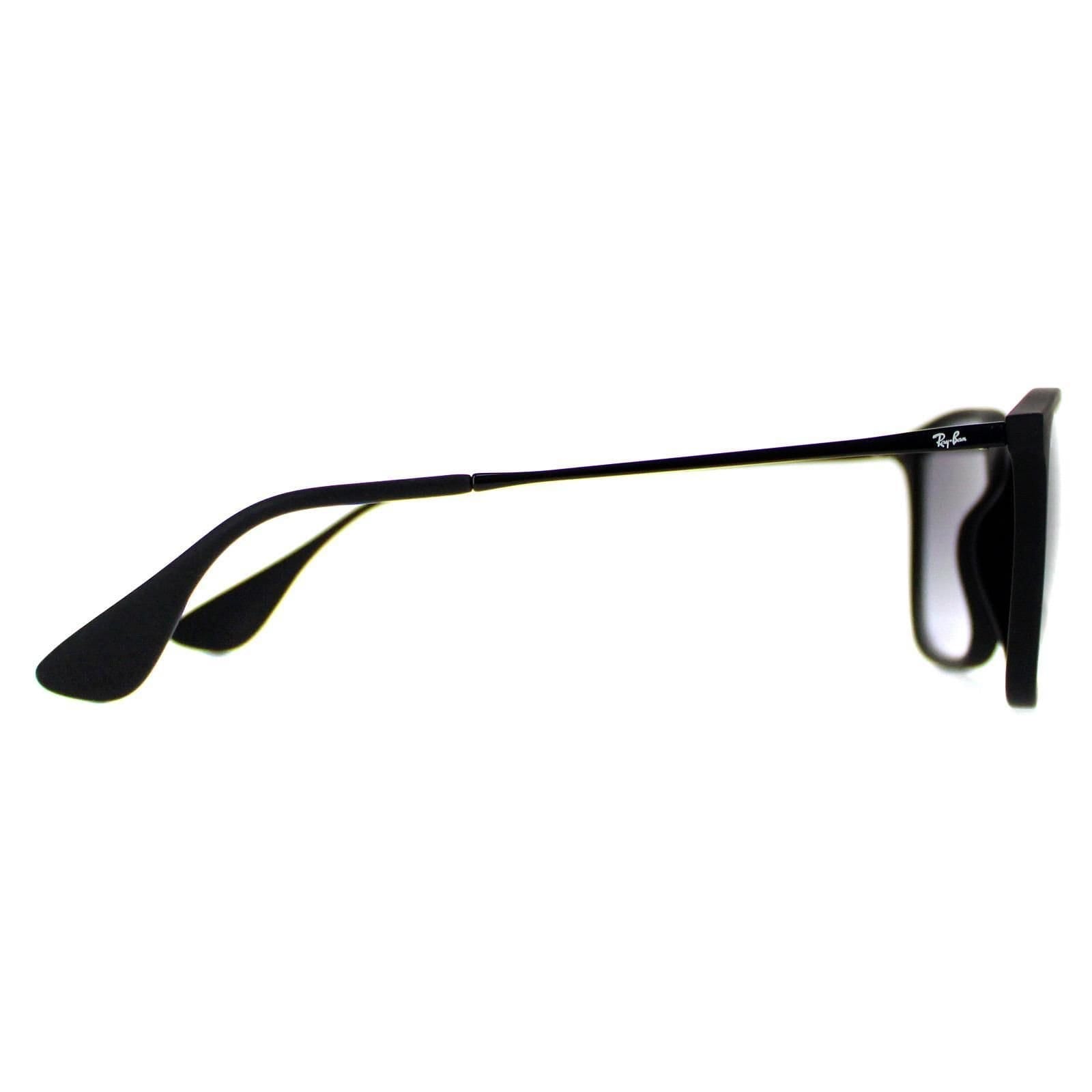 Ray-Ban Ray-Ban Men's Round Rubber Black Gradient Grey Chris 4187 Sunglasses - 4
