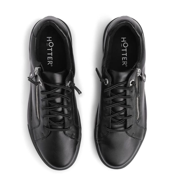 Hotter Hotter Women's Wide Fit 'Leonie' Trainers in Jet Black - 3