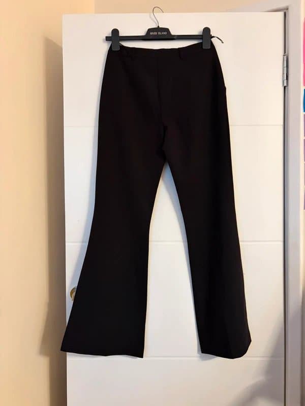 Topshop Topshop Black Flared Trousers – Size 8 - New
