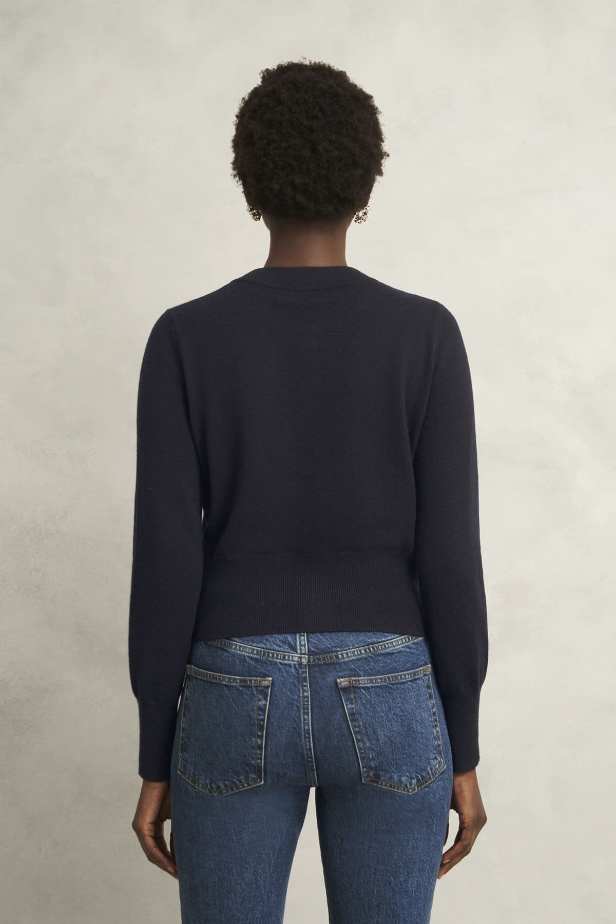 Hobbs London Hobbs London Women's Penelope Gem Long Sleeve Cardigan in Dark Navy - 4