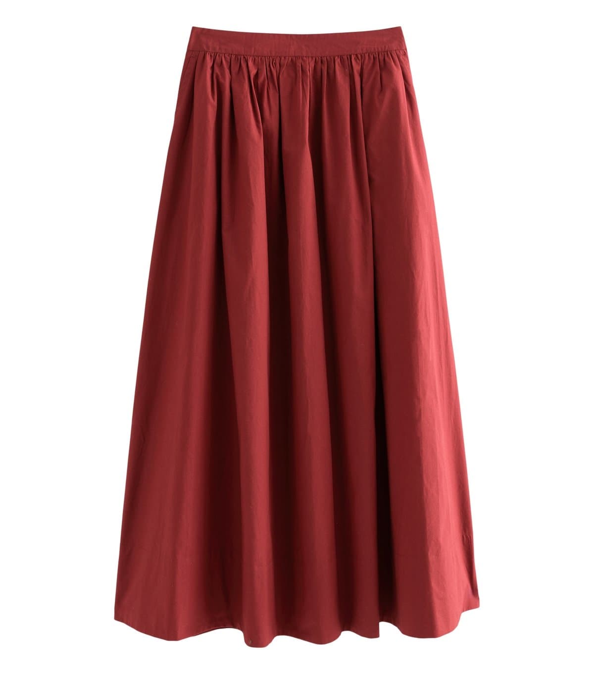 New Look Women's Rust Cotton Poplin Circle Skirt New Look