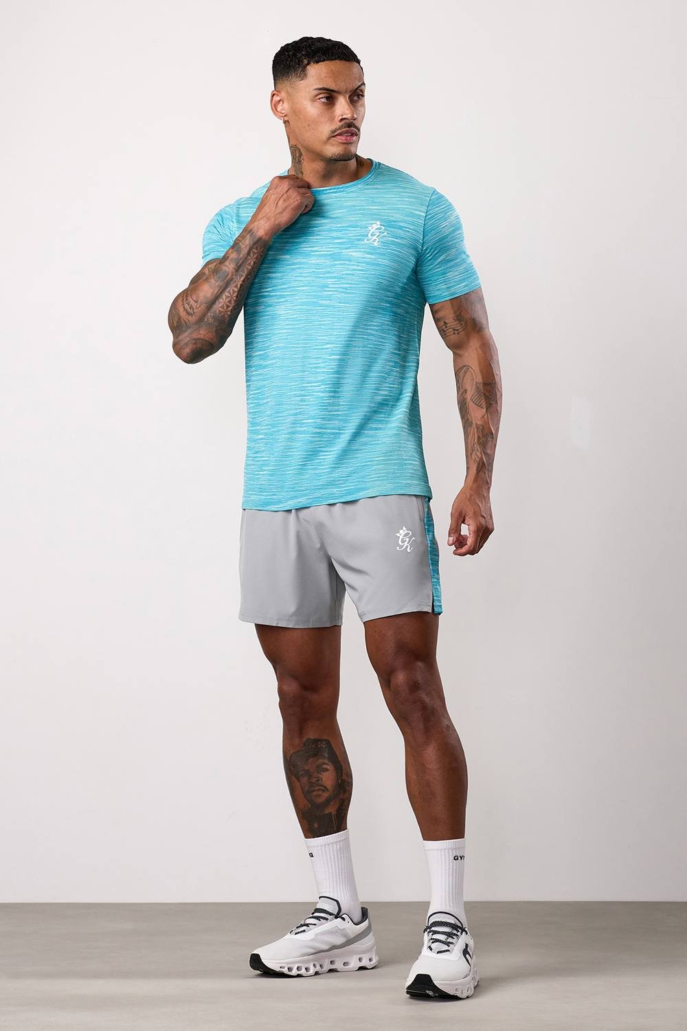 Gym King GYM KING Men's Energy Space Dye Tee (Seamless) Blue - 2