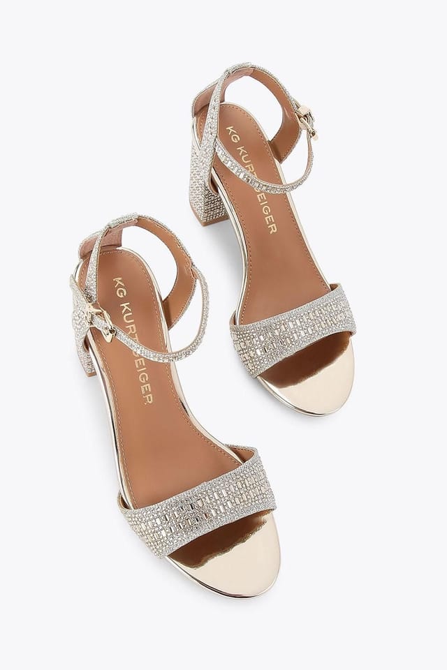 KG Kurt Geiger KG Kurt Geiger Women's 'Fleur Bling' Heels in Gold - 2