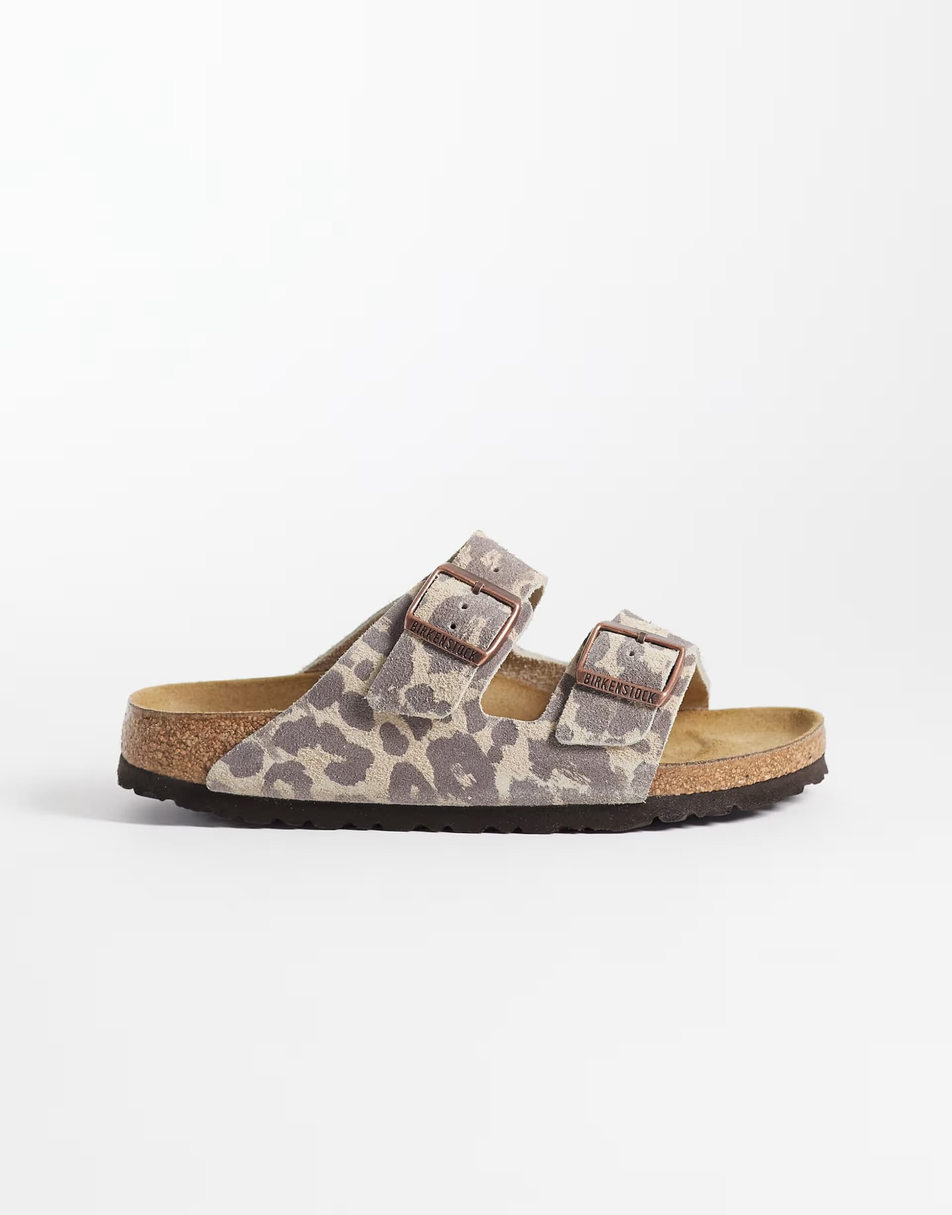 ASOS Birkenstock Arizona narrow fit sandals in leopard print