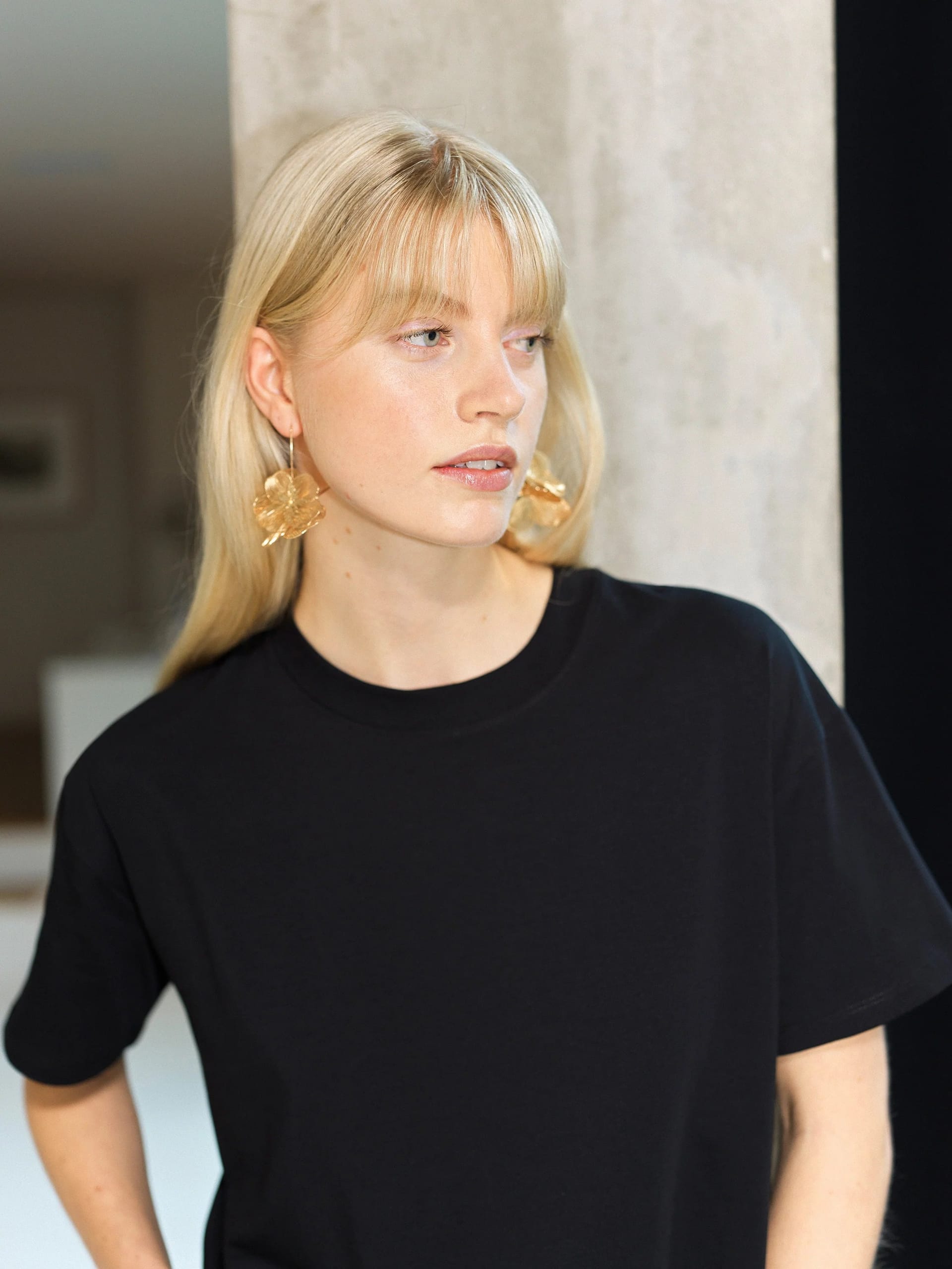 French Connection Black Oversized T-Shirt