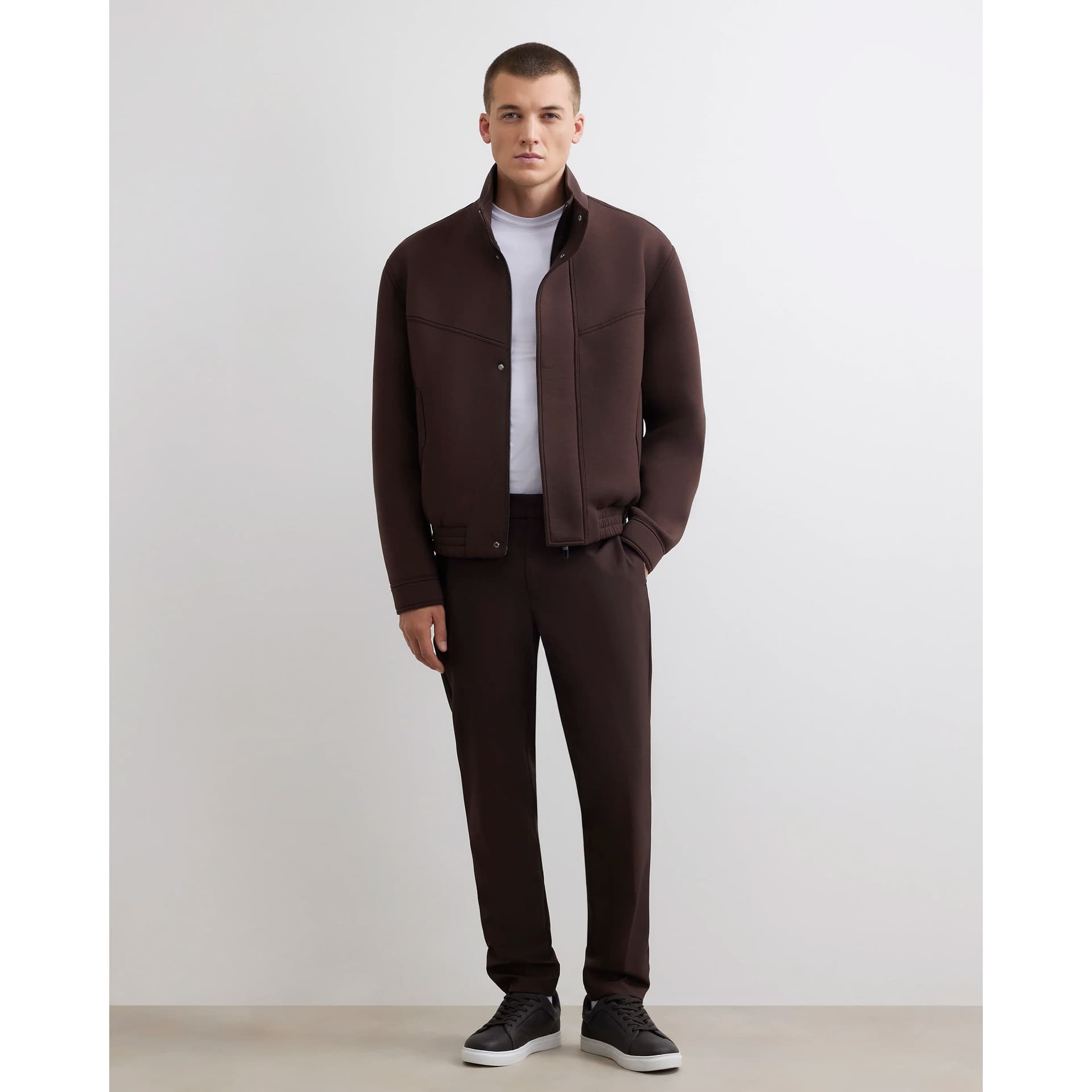 River Island Mens River Island Brown Skinny Fit Suit Trousers
