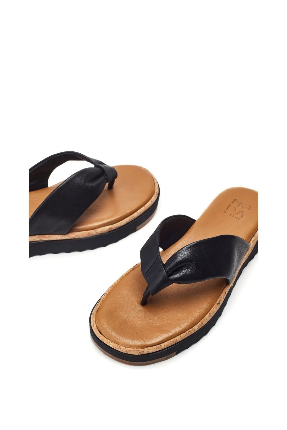 Moda In Pelle Moda In Pelle Women's 'Kadence' Leather Sandals in Black - 4