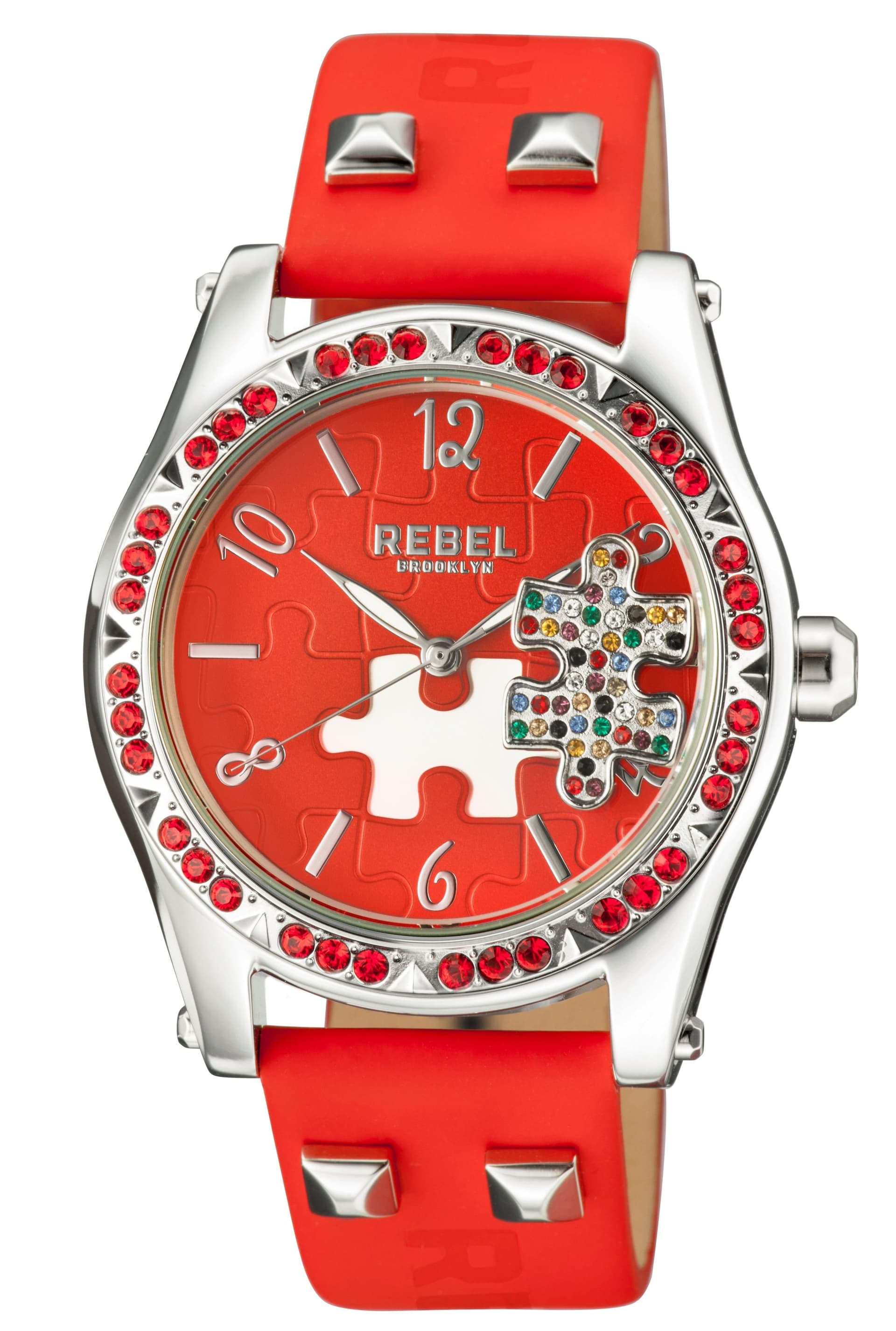 Rebel Rebel Women's Gravesend Red Dial Leather Watch