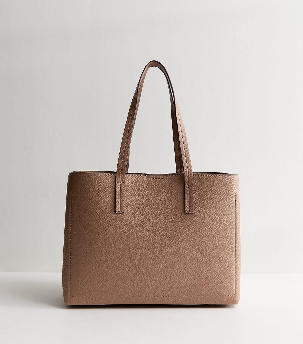 New Look Camel Faux Leather Triple Compartment Tote Bag Vegan New Look - 4