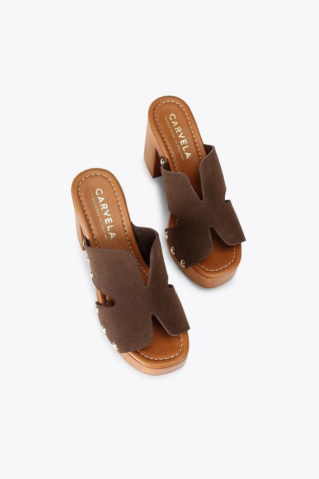 Carvela Carvela Women's 'Lava H Mule' Leather Sandals in Brown - 2