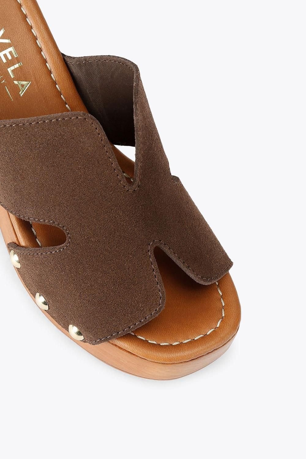 Carvela Carvela Women's 'Lava H Mule' Leather Sandals in Brown - 4