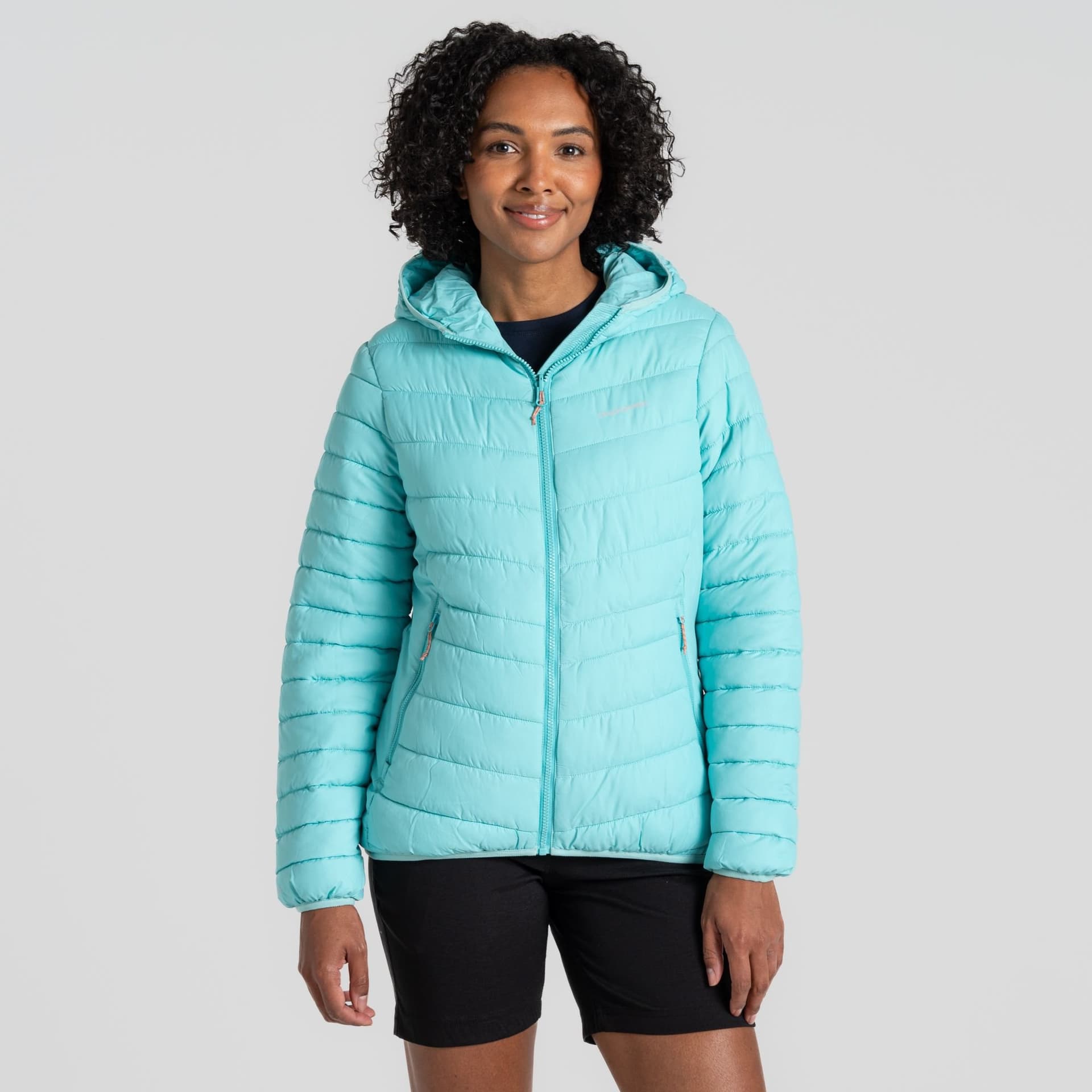 Craghoppers Craghoppers Women's Compresslite IX Hooded Water Repellent Insulating Jacket in Light Blue