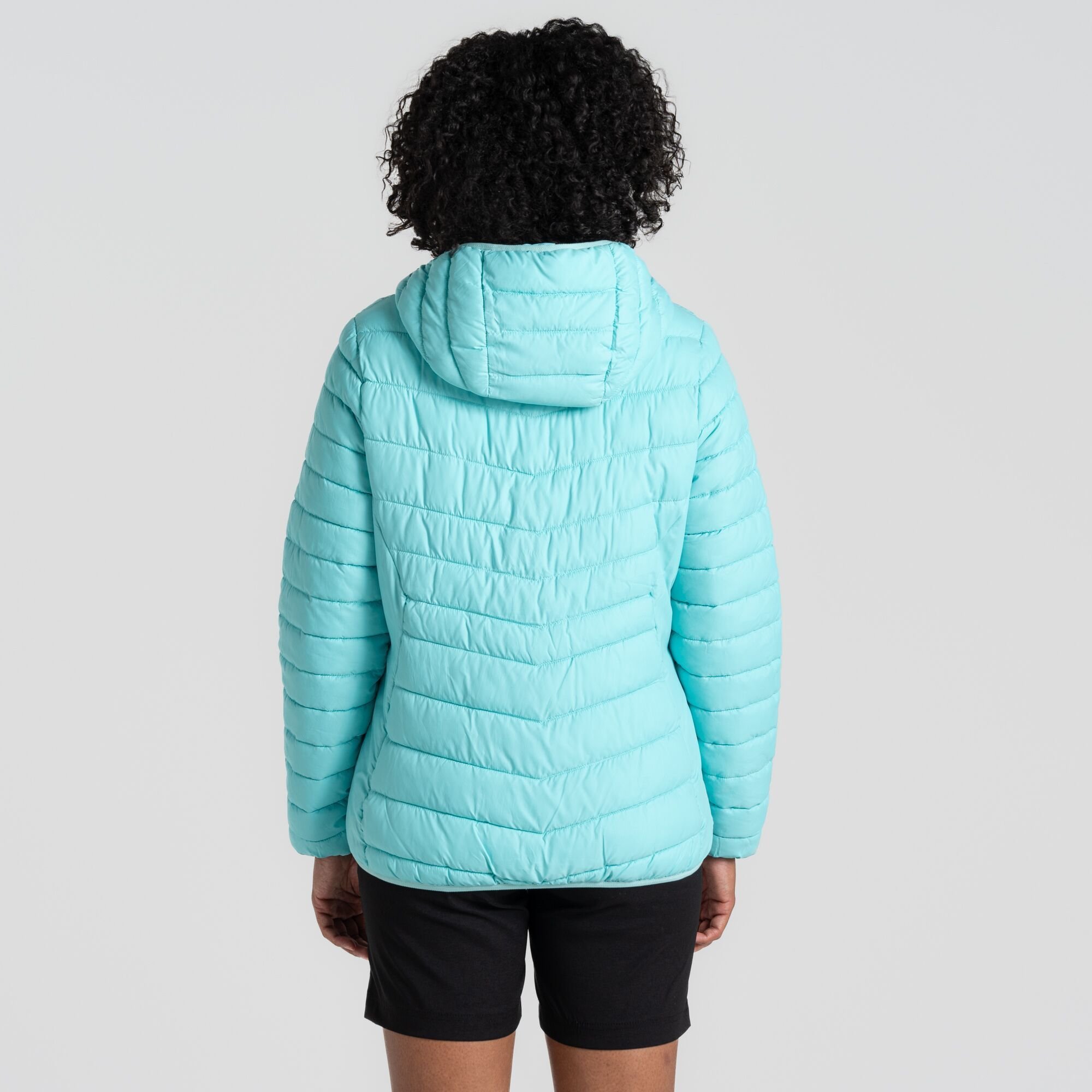 Craghoppers Craghoppers Women's Compresslite IX Hooded Water Repellent Insulating Jacket in Light Blue - 2