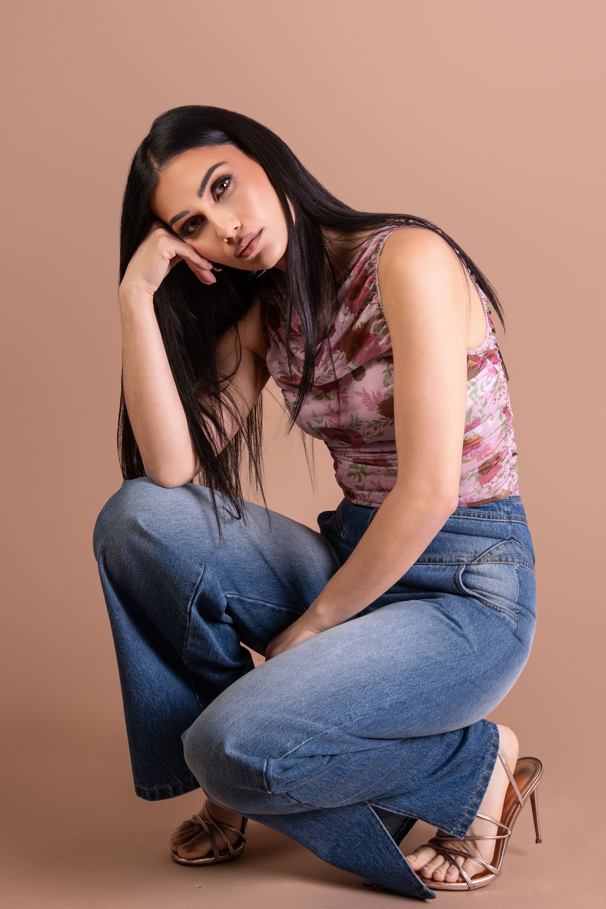 BALOU BALOU Women's High Waist Tailored Jeans in Mid Blue - 4