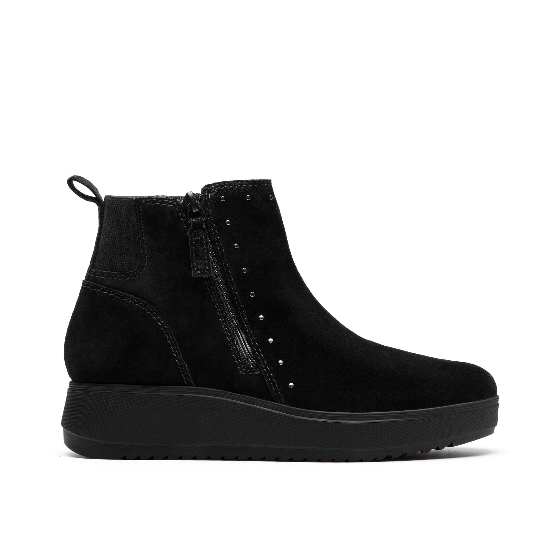 Clarks Clarks Women's Zylah Willow Black Suede Ankle Boots