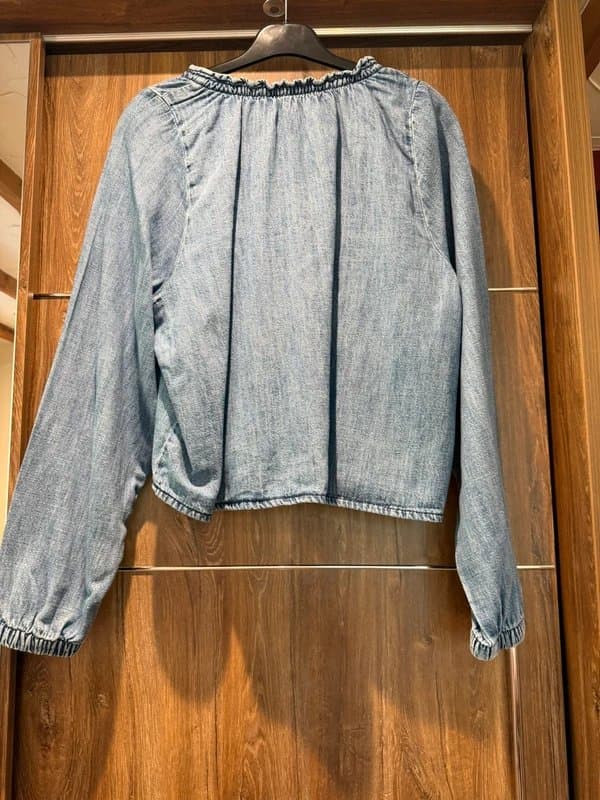 ASOS Design ASOS Design Size 10 denim blue blouse