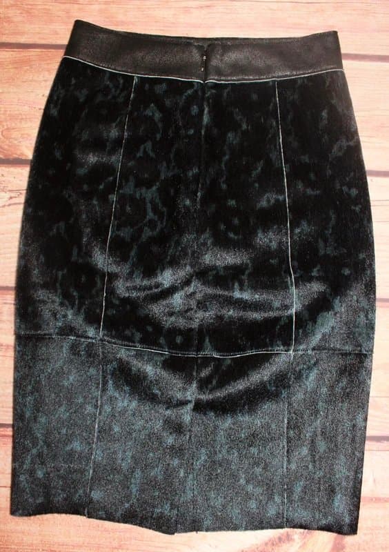 Garcia Garcia Jeans Leather Look Knee Length Pencil Skirt Winter Black Blue XS