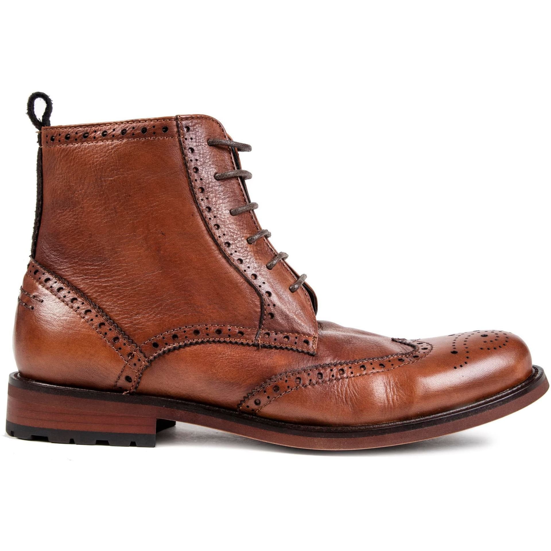 SOLE SOLE Men's Hammer Brogue Boots in Tan