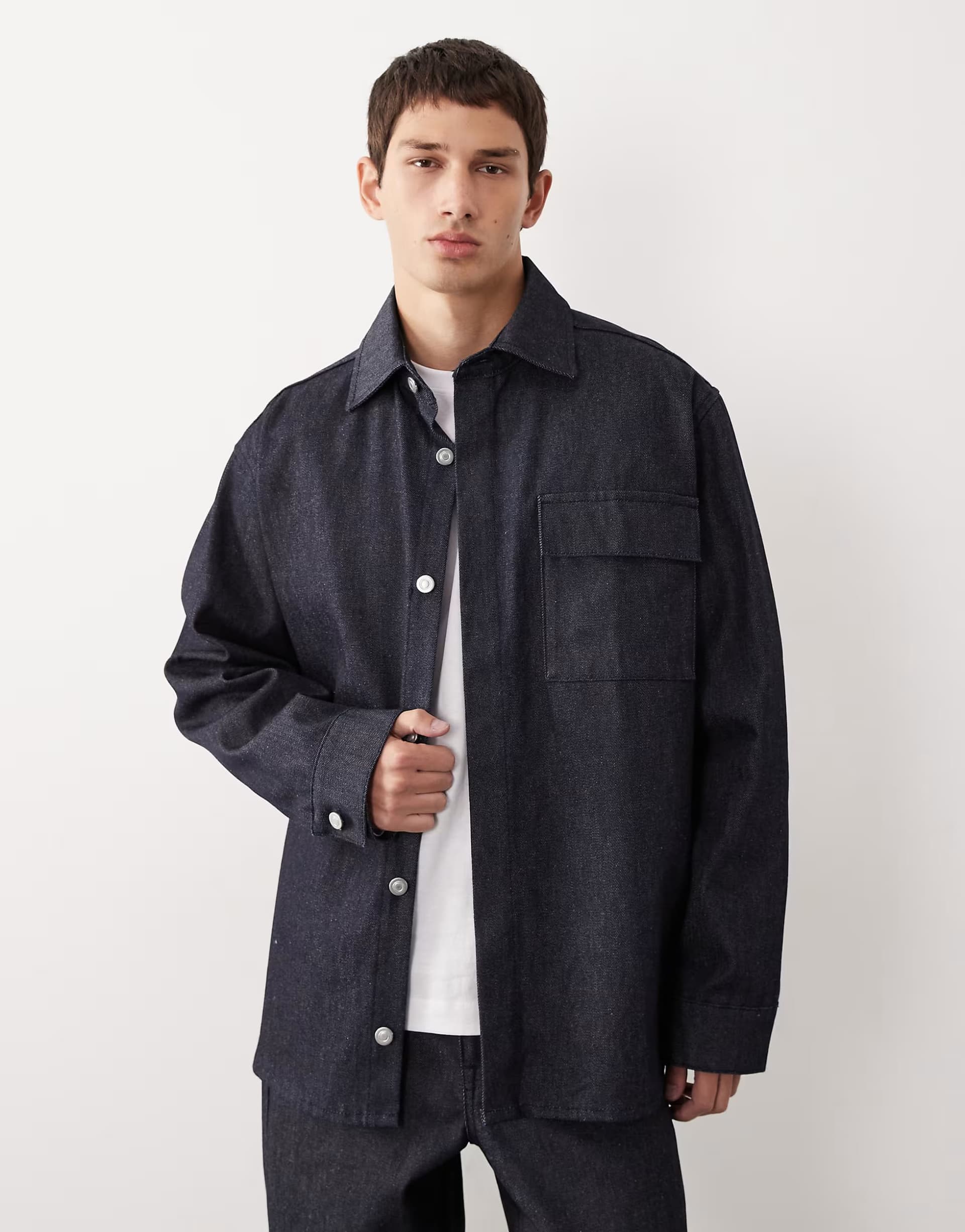 ASOS ASOS COLLECTIVE denim overshirt in raw denim
